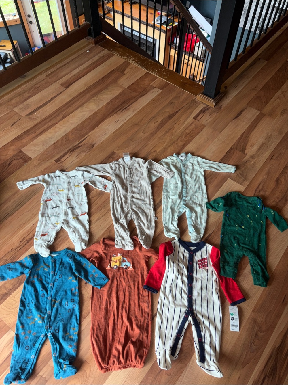0-3m EUC-NWT Pajama Lot of 7 items